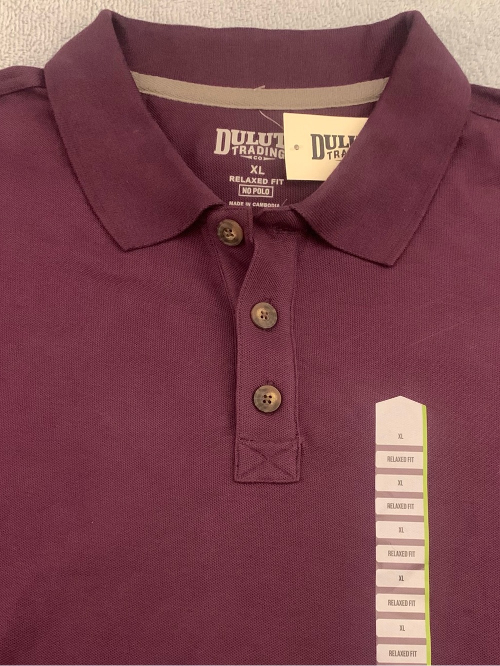 DULUTH TRADING SS All Cotton Cranberry Polo